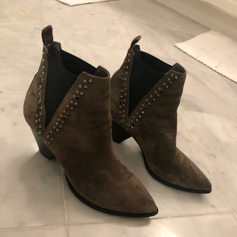Janet + Janet Studded Ankle Boots